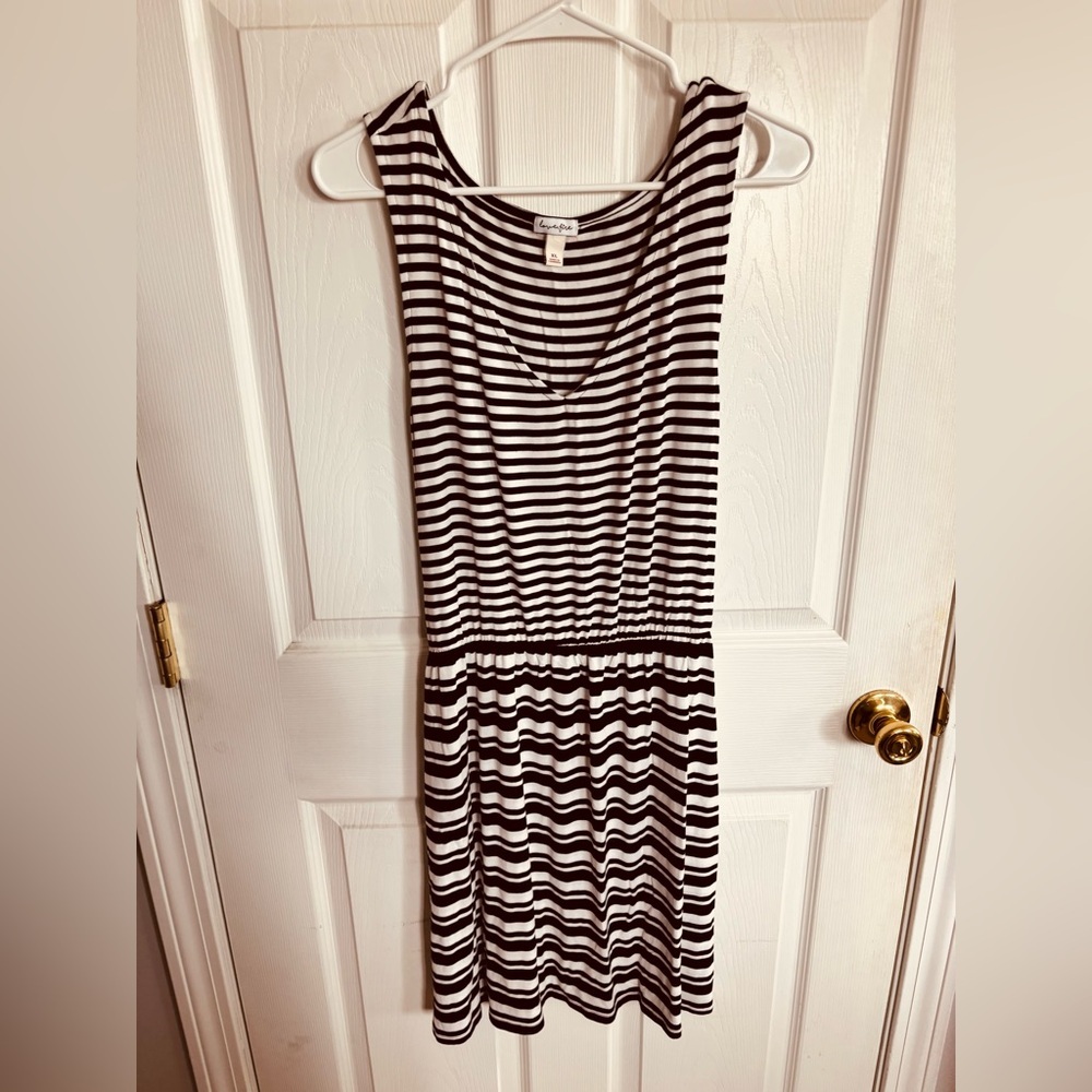 Striped Black and White Dress